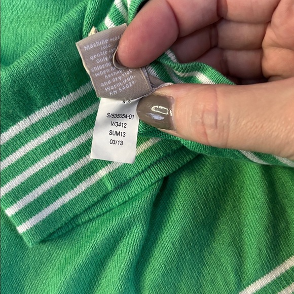 Preppy Chic! Banana Republic Green Tipped Cardigan - Picture 8 of 8
